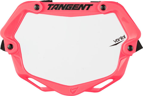 Tangent Mini Ventril 3D Number Plate Neon Pink/White