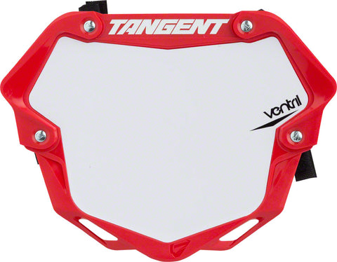 Tangent Pro Ventril 3D Number Plate Red/White