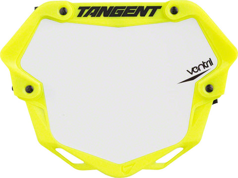 Tangent Pro Ventril 3D Number Plate Neon Yellow/White