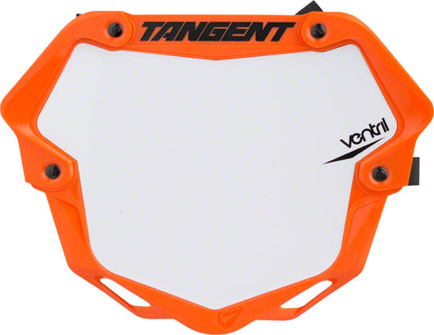 Tangent Pro Ventril 3D Number Plate Neon Orange/White