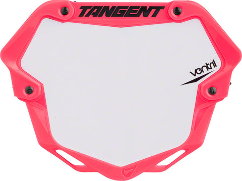 Tangent Pro Ventril 3D Number Plate Neon Pink/White