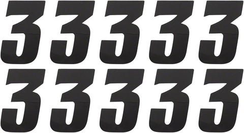 Tangent # 3 Side Plate Numbers 10/Pack Black