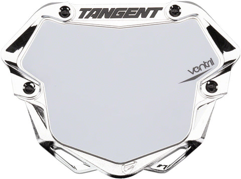 Tangent Pro Ventril 3D Number Plate Chrome/White