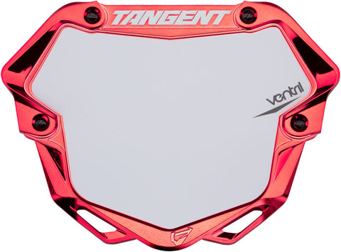 Tangent Pro Ventril 3D Number Plate Chrome Red/White