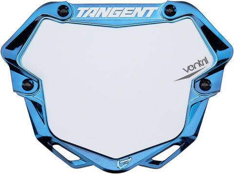 Tangent Pro Ventril 3D Number Plate Chrome Blu/White
