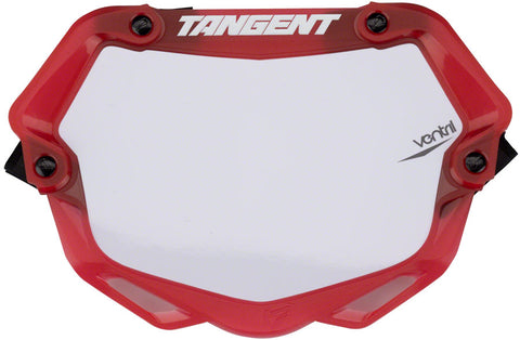 Tangent Mini Ventril 3D Number Plate Translucent Red/White