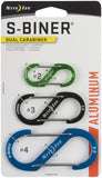 Nite Ize S-Biner Aluminum Dual Carabiner: 3-Pack Assorted Anodized Colors