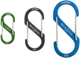 Nite Ize S-Biner Aluminum Dual Carabiner: 3-Pack Assorted Anodized Colors