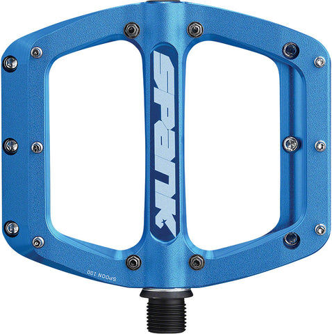 Spank Spoon 110 Pedals - Platform Aluminum 9/16 110mm Wide Blue