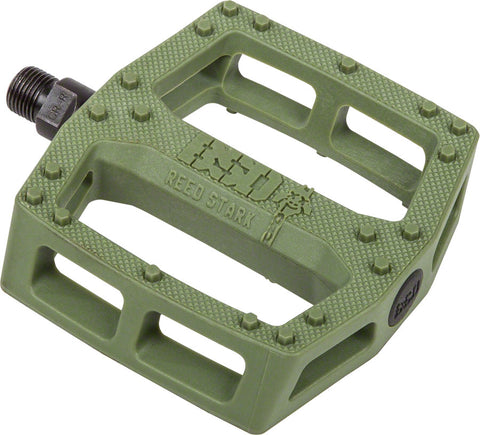 BSD Safari Pedals Platform Composite/Plastic 9/16 Surplus Green