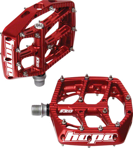 Hope F20 Pedals - Platform Aluminum 9/16 Red