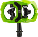 iSSi Trail II Pedals Dual Sided Clipless with Platform Aluminum 9/16 Lime Green