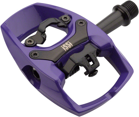 iSSi Flip II Pedals Single Side Clipless with Platform Aluminum 9/16 Violet