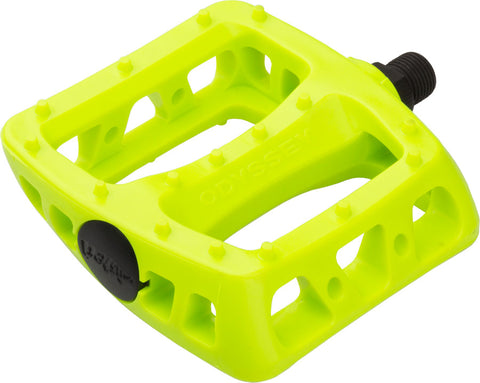 Odyssey Twisted PC Pedals Platform Composite/Plastic 9/16 Fluorescent Yellow