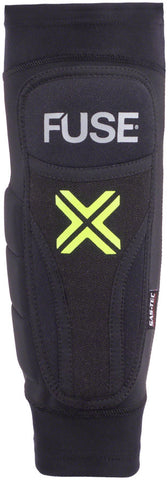 Fuse Protection Omega Shin/Whip Pad - Black/Neon Yellow Large