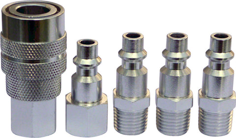 PrestaCycle 1/4 Industrial/Mechanical Alloy Quick Coupler Kit With 4 Plugs