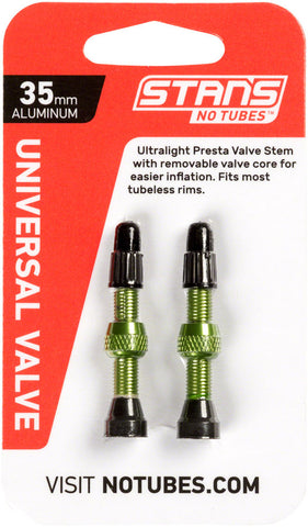 Stan's NoTubes 35mm Tubeless Valves Pair Green