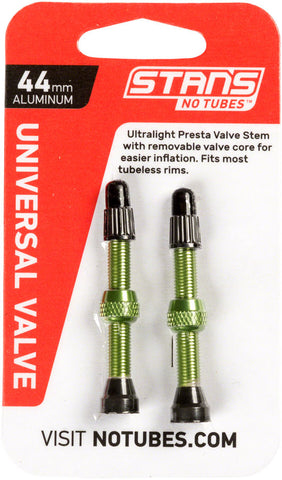 Stan's NoTubes 44mm Tubeless Valves Pair Green