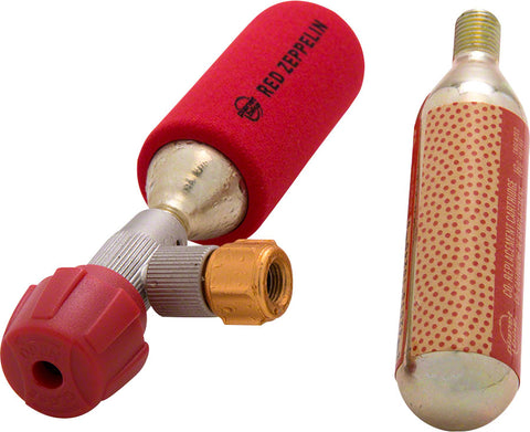 Planet Bike Red Zeppelin Inflator Includes Two Threaded 16g Cartridges and