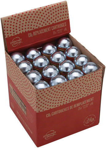 Planet Bike 25g Threaded CO2 Cartridge Box of 16