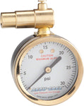 Meiser PrestaValve Dial Gauge with Pressure Relief 30psi