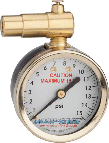 Meiser PrestaValve Dial Gauge with Pressure Relief 15psi
