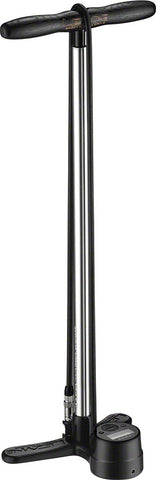 Lezyne Digital Shock Floor Pump Alloy/Steel Piston Wood Handle Nylon Braided