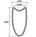 WHISKY No.9 50d Rim 700 Disc Matte Carbon 24H Tubular