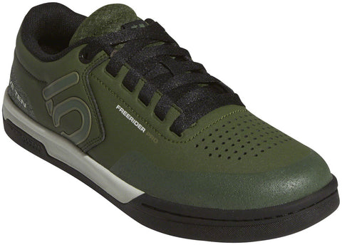 Five Ten Freerider Pro Men's Flat Shoe: Strong Olive/Raw Khaki/Ash Silver 9.5