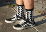 Fist Handwear Bolt Crew Sock - Black/White Large/X-Large