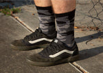 Fist Handwear Covert Camo Crew Sock - Black/Gray Small/Medium