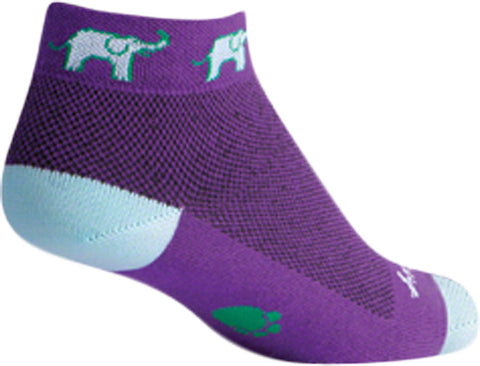 SockGuy Classic Tusker Socks 1 inch Purple WoMen's