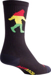 SockGuy Crew Rasta Squatch Socks 6 inch Black