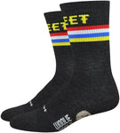 DeFeet Woolie Boolie DeFeet Podium Socks - 6 inch Charcoal Heather X-Large