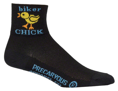 SockGuy Classic Biker Chick Socks 3 inch Black WoMen's