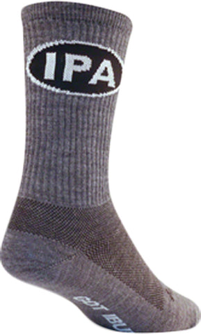 SockGuy Wool IPA Socks 6 inch GRAY