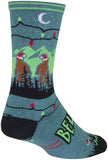 SockGuy Crew SantaSquatch Socks 6 inch Blue/Green/Black