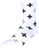 SockGuy SGX Crossroads Socks 6 inch White/Black/GRAY