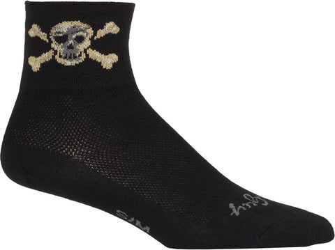 SockGuy Classic Pirate Socks 3 inch Black