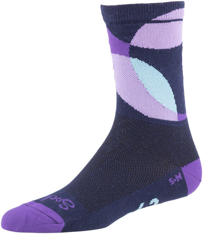 All City Dot Game Sock 5 inch Navy Purple Lavender Lite Blue