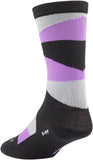 All City Full Block Sock 8 inch Black Purple GRAY