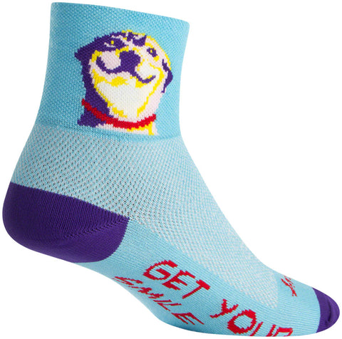 SockGuy Classic Grin Socks 3 inch Blue