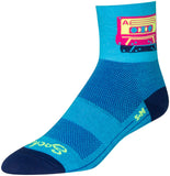 SockGuy Classic Mixtape Socks 3 inch Blue/Pink