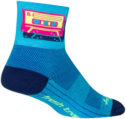 SockGuy Classic Mixtape Socks 3 inch Blue/Pink