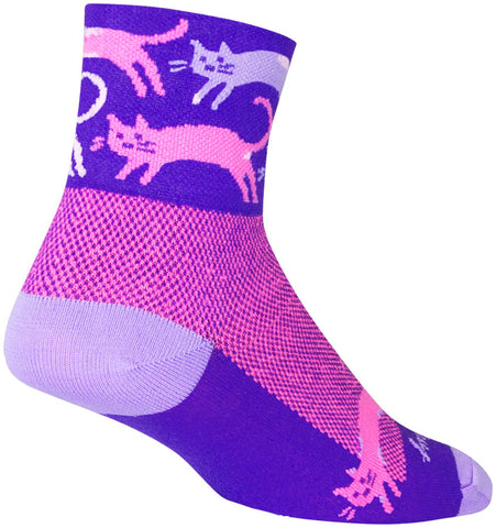 SockGuy Classic Pounce Socks 3 inch Purple