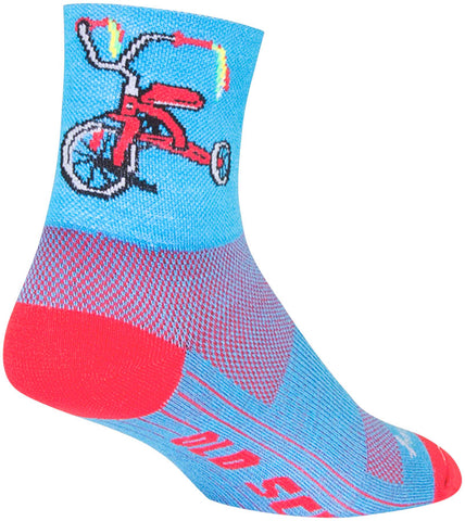 SockGuy Classic Trike Socks 4 inch Blue/Red