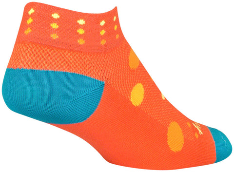 SockGuy Classic Bubbles Socks 1 inch Orange WoMen's