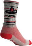 SockGuy Crew Bad Hombre Socks 6 inch Khaki/Red/Black