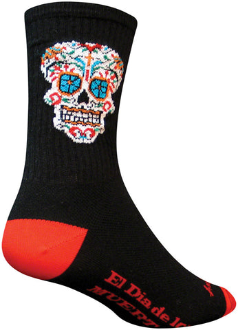 SockGuy Crew El Dia Socks 6 inch Black