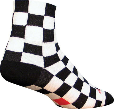 SockGuy Classic Ridgemont Socks 3 inch Black/White Checker